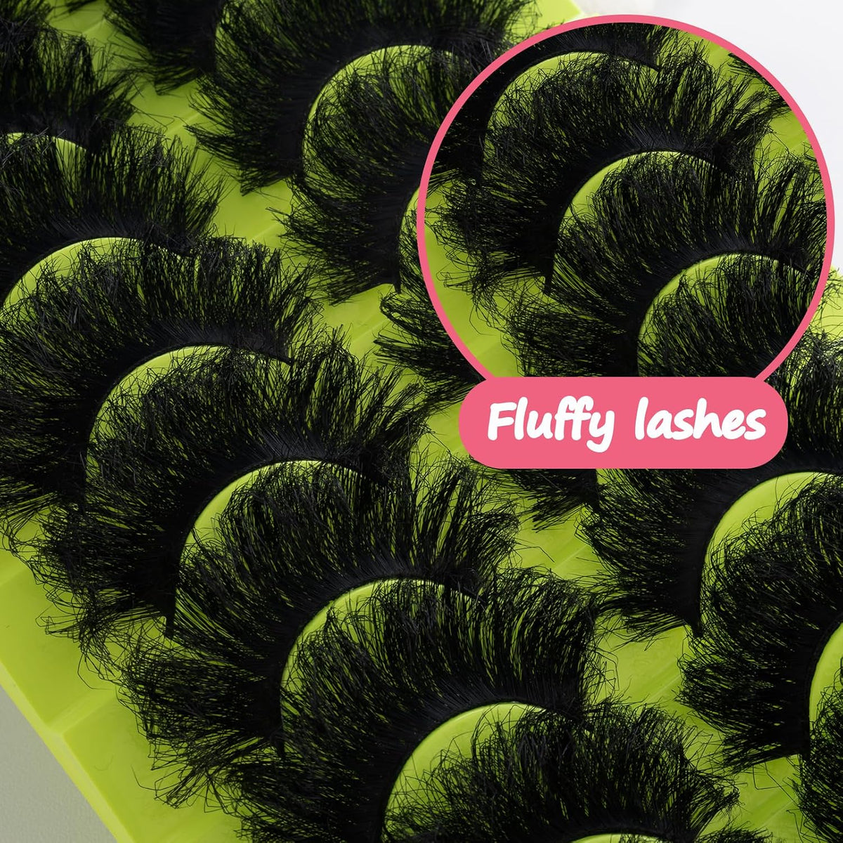 Wikbik B4 Natural Wispy False Eyelashes 10 Pairs - Short Cat Eye Faux Mink Clear Band